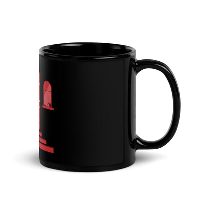 The Cult Next Door Podcast Black Glossy Mug