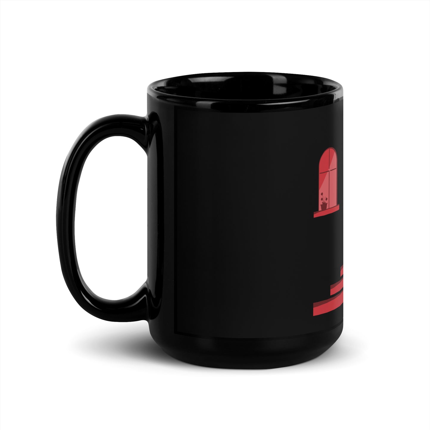 The Cult Next Door Podcast Black Glossy Mug